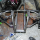 A close-up of what was going under Mark’s hood. The engine was moved further back, allowing plenty of room for pushrod suspension.